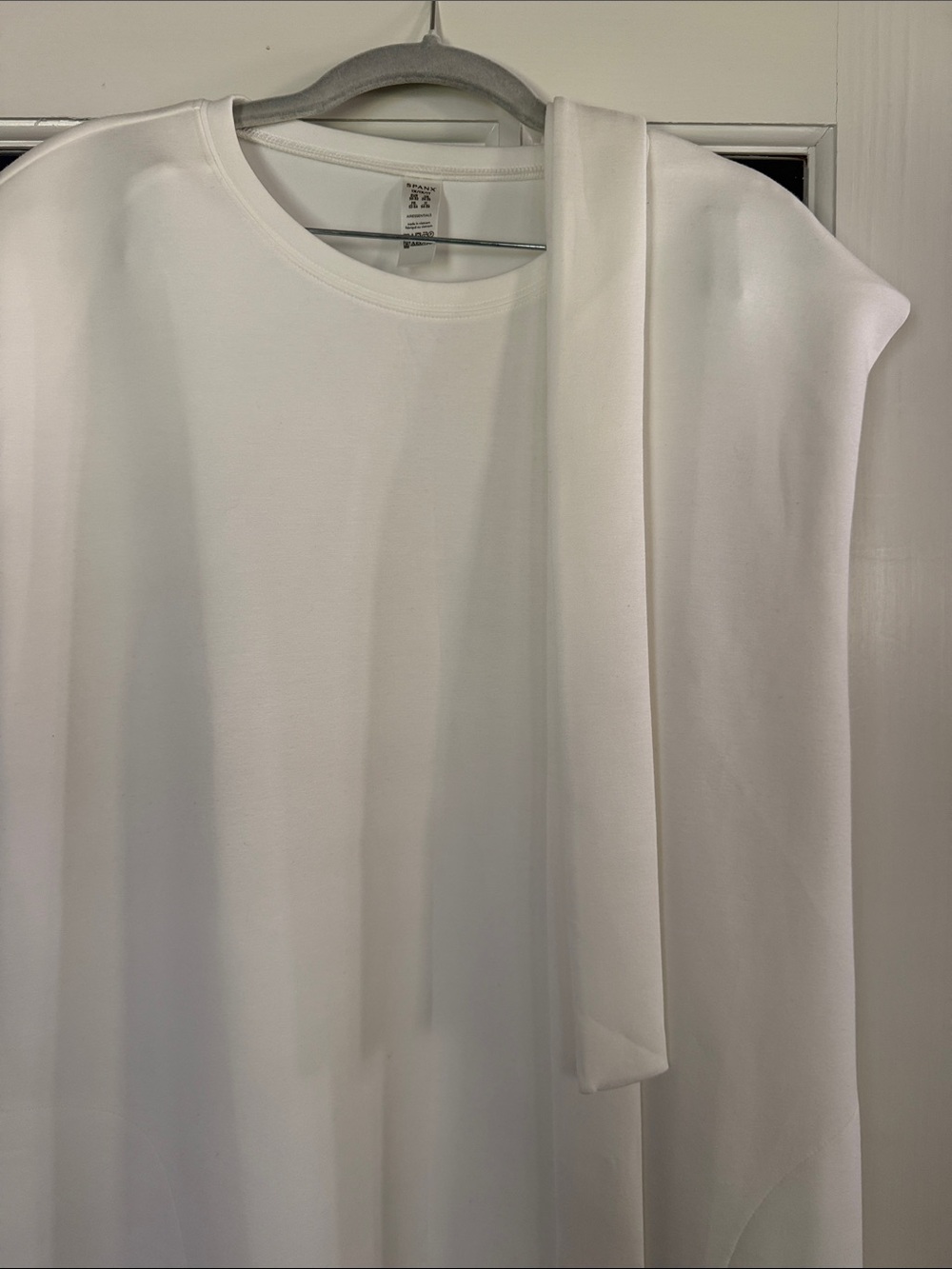 SPANX White Cap-Sleeve Midi Shift Dress - Picture 2 of 3
